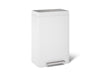 KOHLER K-20940 13-gallon stainless steel step trash can, stainless steel white