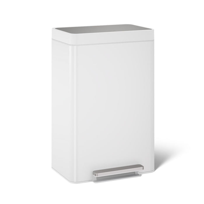 KOHLER K-20940 13-gallon stainless steel step trash can, stainless steel white - view 3