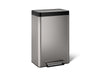 KOHLER K-20940 13-gallon stainless steel step trash can