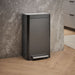 KOHLER K-20941 8-gallon loft stainless steel step trash can, black stainless - view 3