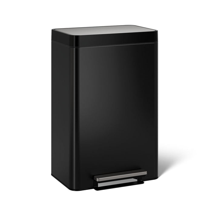 KOHLER K-20956 Dual-compartment step trash can, black stainless - view 3