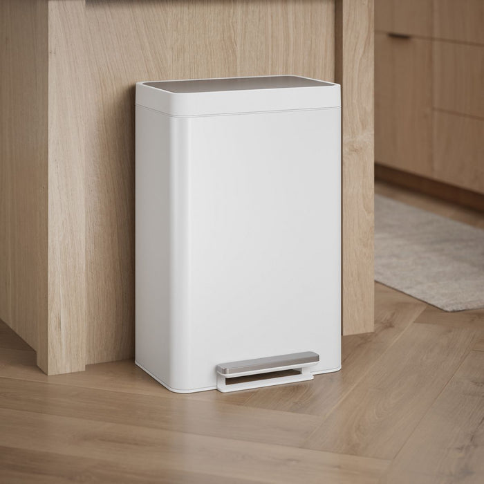 KOHLER K-20956 Dual-compartment step trash can, stainless steel white - view 2