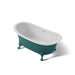 KOHLER K-21000-PAT Artifacts 66-1/8" x 32-1/2" freestanding bath, teal exterior with white interior - view 5