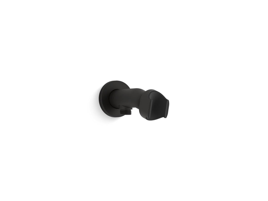 KOHLER K-21051 Statement VES Wall-mount handshower holder and supply elbow, matte black