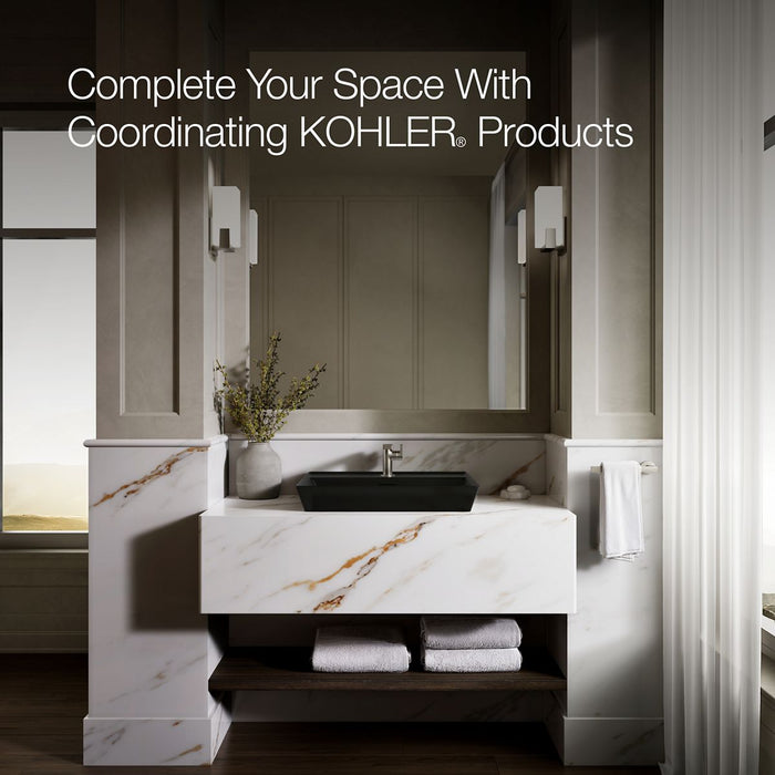 KOHLER K-21059-1 Brazn 23" rectangular vessel bathroom sink, honed black - view 5