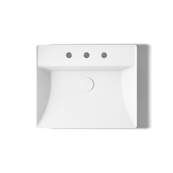 KOHLER K-21059-8 Brazn 23" rectangular vessel bathroom sink, white - view 3