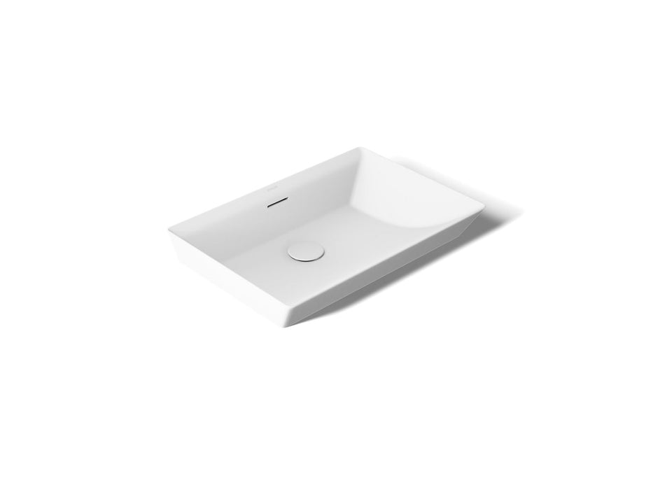 KOHLER K-21060 Brazn 23" rectangular vessel bathroom sink, white