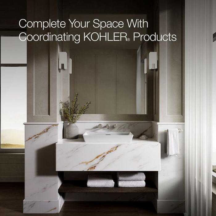 KOHLER K-21060 Brazn 23" rectangular vessel bathroom sink, white - view 5