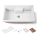 KOHLER K-21103-1HPPB Farmstead 45" top-/wall-mount single-bowl workstation farmhouse kitchen sink, 150th peachblow