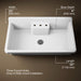 KOHLER K-21103-3HW Farmstead 45" top-/wall-mount single-bowl workstation farmhouse kitchen sink, white - view 5