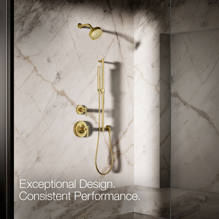 KOHLER K-21335 Shift+ Round Two-function Handshower, 1.75 GPM, vibrant brushed moderne brass - view 5