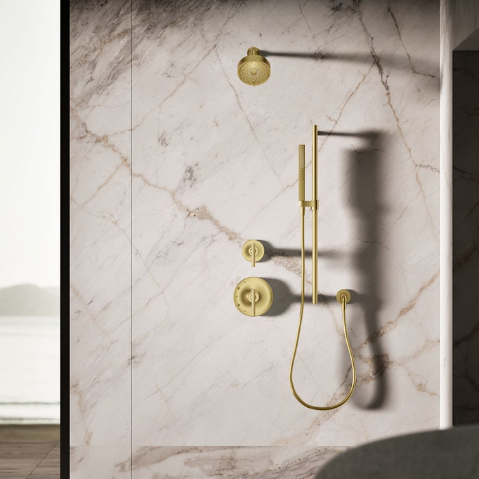 KOHLER K-21336 Shift+ Square Two-function Handshower, 2.5 GPM, vibrant brushed moderne brass - view 2