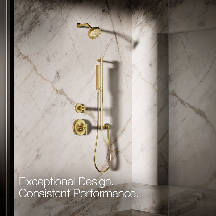 KOHLER K-21336 Shift+ Square Two-function Handshower, 2.5 GPM, vibrant brushed moderne brass - view 4