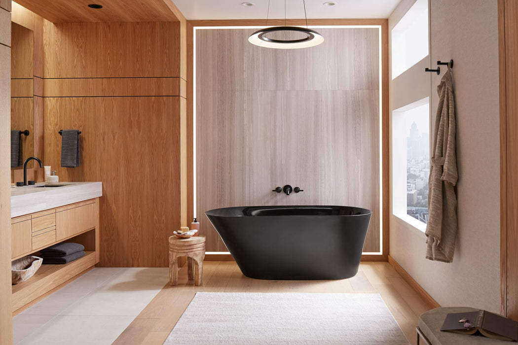 KOHLER K-21388 Brazn 66" x 35" freestanding bath, honed black - view 2