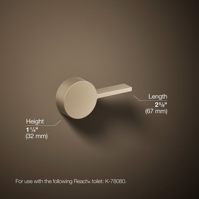 KOHLER K-21710-L Reach Left-hand trip lever, vibrant brushed bronze - view 4