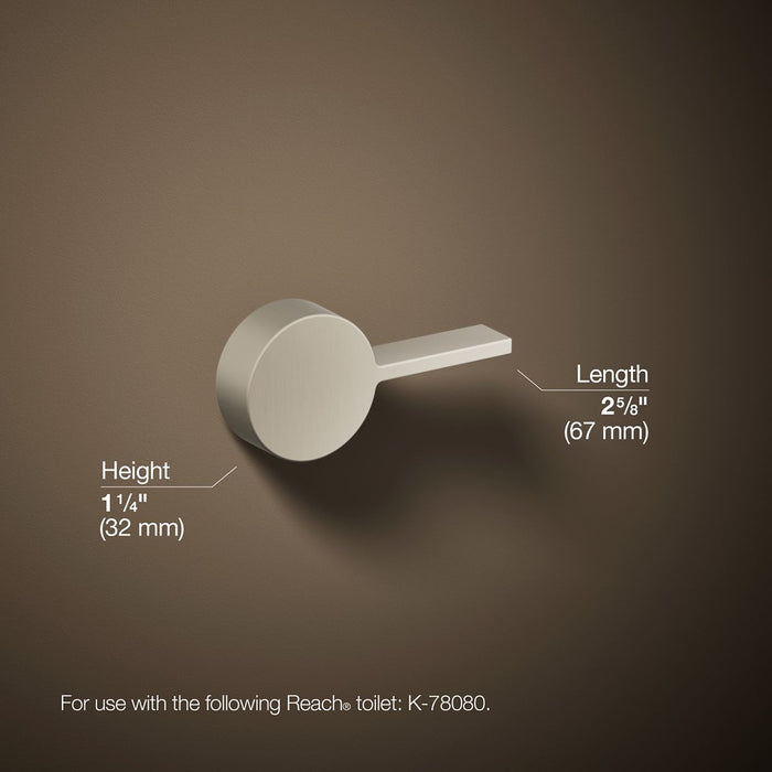KOHLER K-21710-L Reach Left-hand trip lever, vibrant brushed nickel - view 4