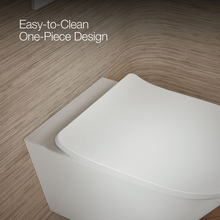 KOHLER K-21748-0 Brazn Wall-hung Round-front Toilet, Dual-flush, white - view 3