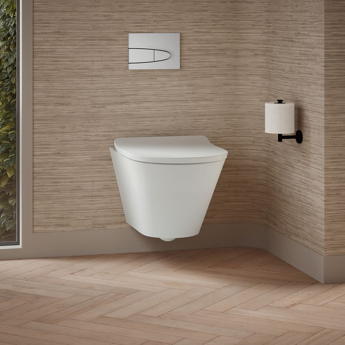 KOHLER K-21748-0 Brazn Wall-hung Round-front Toilet, Dual-flush, white - view 4