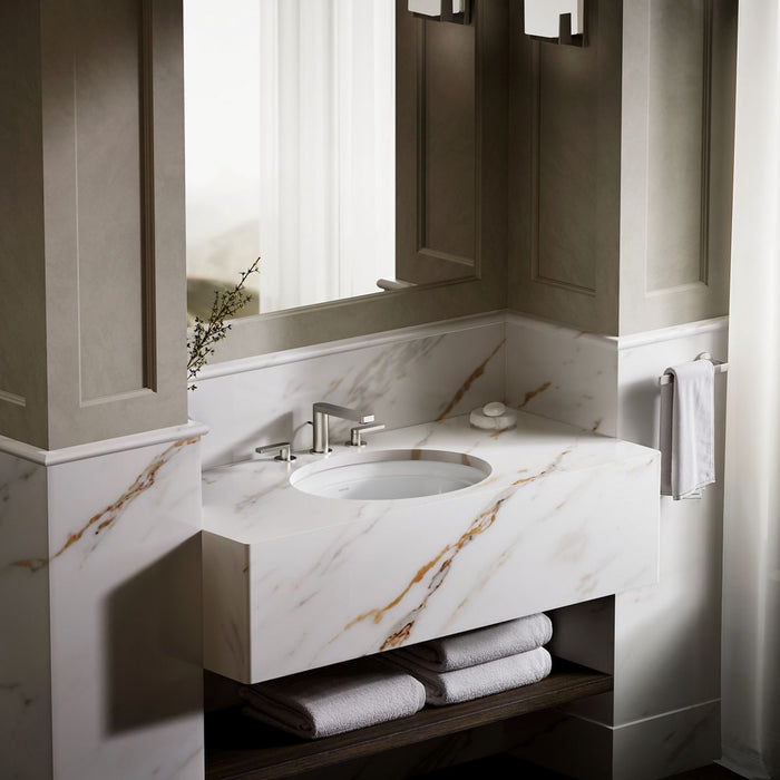 KOHLER K-21782-0 K-21782 Artifacts 21-1/4" Oval Undermount Bathroom Sink, white - view 5