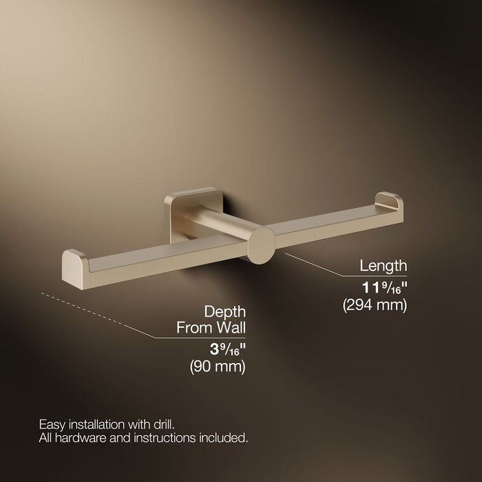 KOHLER K-21897 Parallel Double toilet paper holder