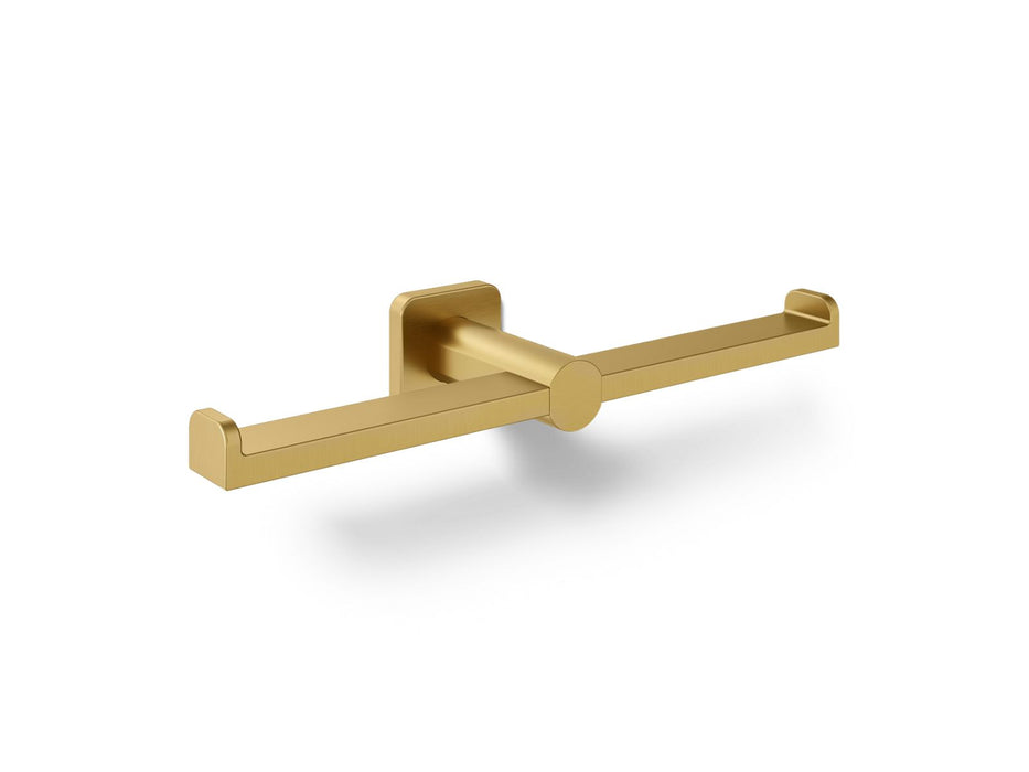 KOHLER K-21897 Parallel Double toilet paper holder, vibrant brushed moderne brass