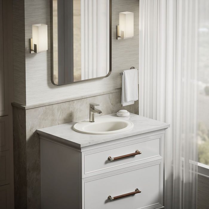 KOHLER K-2196-1 Pennington 20-1/4" Oval Drop-in Bathroom Sink, biscuit - view 4