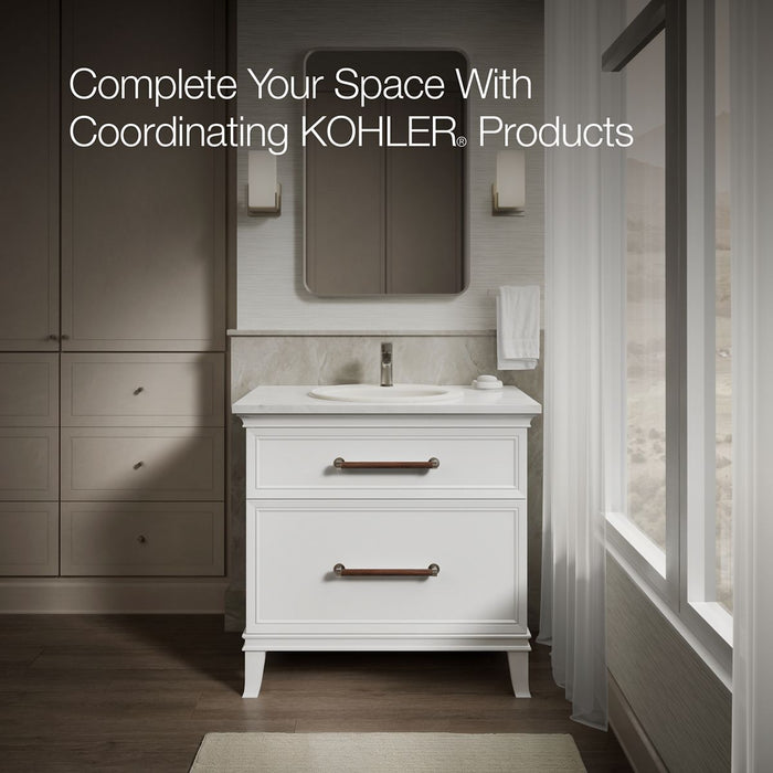 KOHLER K-2196-1 Pennington 20-1/4" Oval Drop-in Bathroom Sink, biscuit - view 5