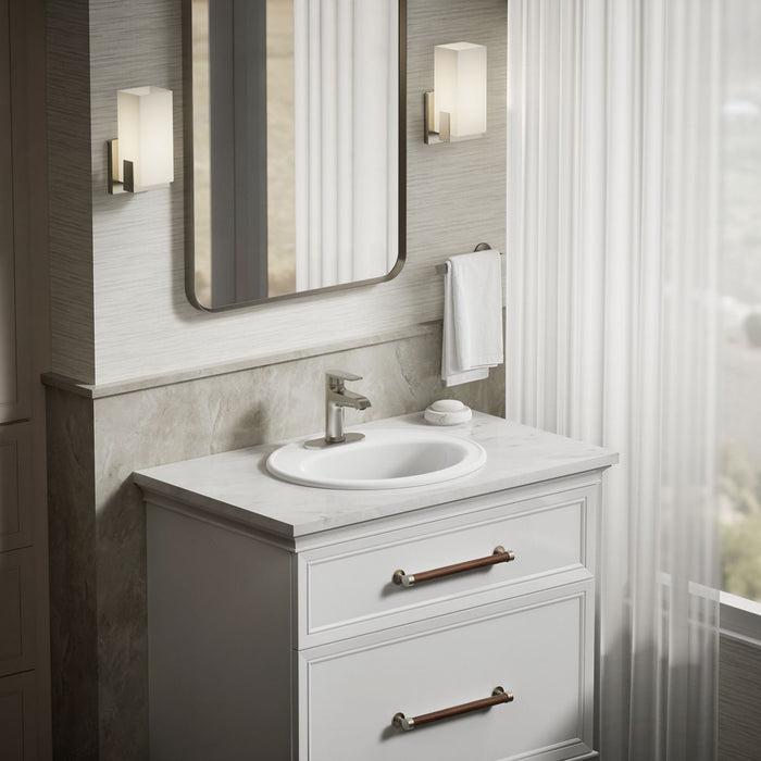 KOHLER K-2196-4 Pennington 20-1/4" Oval Drop-in Bathroom Sink, white - view 4
