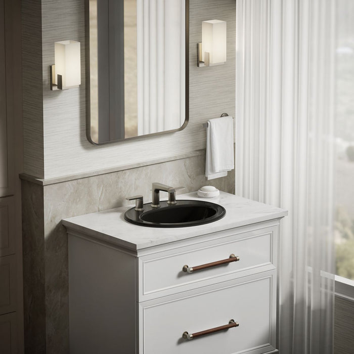 KOHLER K-2196-8 Pennington 20-1/4" Oval Drop-in Bathroom Sink, black black - view 5