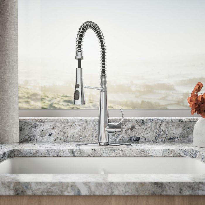 KOHLER K-22033 Simplice Semi-professional kitchen sink faucet with three-function sprayhead