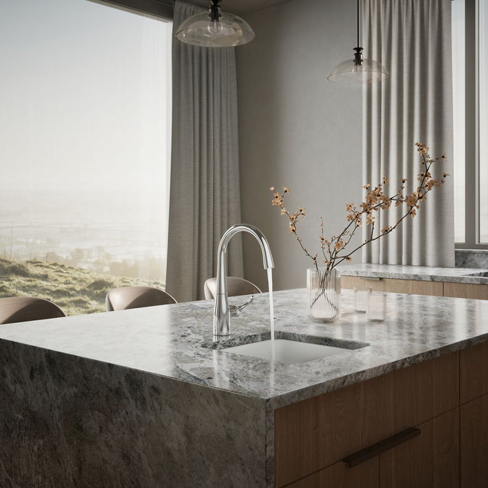 KOHLER K-22034 Simplice Single-handle bar sink faucet, polished chrome - view 3