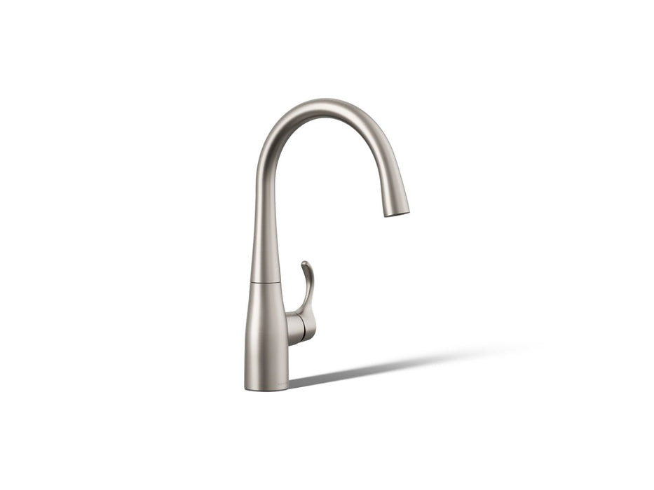 KOHLER K-22034 Simplice Single-handle bar sink faucet, vibrant stainless