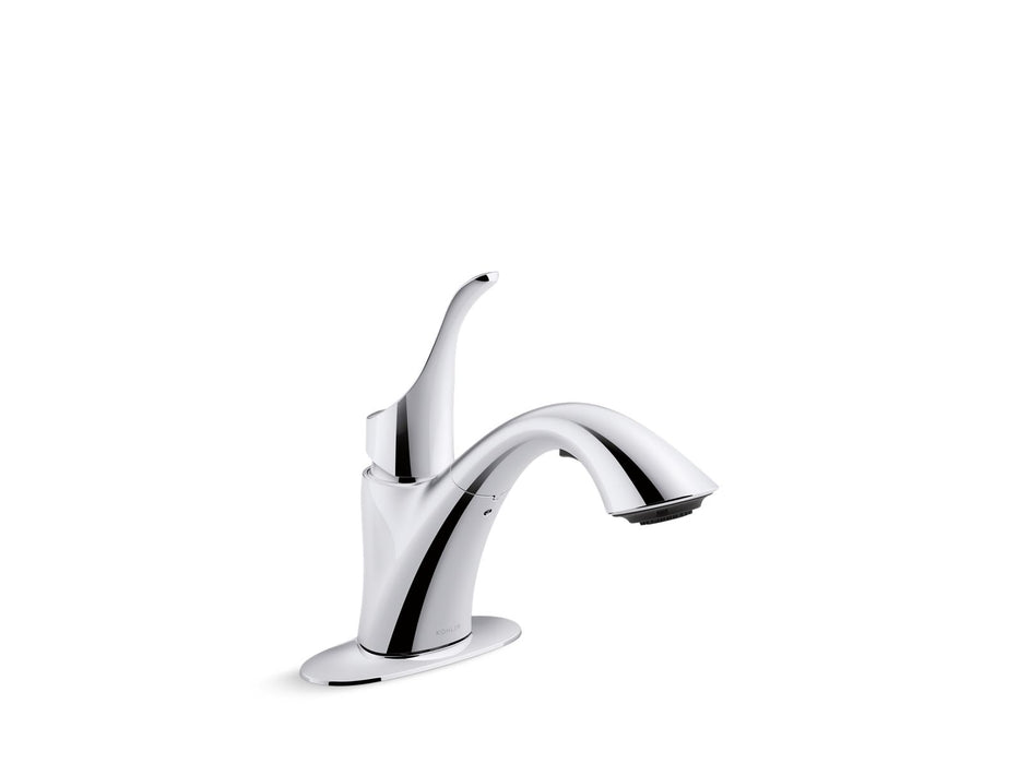 KOHLER K-22035 Simplice Pull-out laundry sink faucet with two-function sprayhead, polished chrome