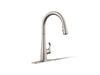 KOHLER K-22036 Simplice Touchless pull-down kitchen sink faucet with three-function sprayhead, vibrant stainless