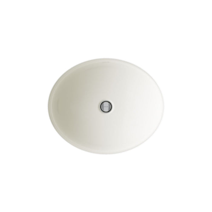 KOHLER K-2205 Caxton 19-1/4" oval undermount bathroom sink, no overflow, biscuit - view 4