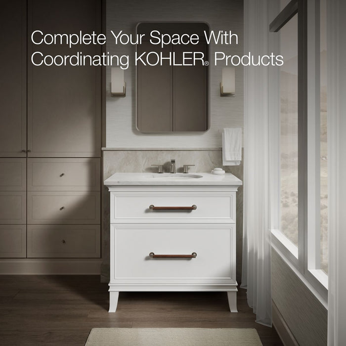 KOHLER K-2205 Caxton 19-1/4" oval undermount bathroom sink, no overflow, biscuit - view 5