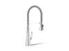KOHLER K-22060 Graze Semi-professional kitchen sink faucet with three-function sprayhead, polished chrome