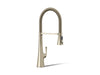 KOHLER K-22060 Graze Semi-professional kitchen sink faucet with three-function sprayhead, vibrant brushed bronze