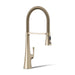 KOHLER K-22060 Graze Semi-professional kitchen sink faucet with three-function sprayhead, vibrant brushed bronze - view 3