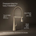 KOHLER K-22060 Graze Semi-professional kitchen sink faucet with three-function sprayhead, vibrant brushed bronze - view 5