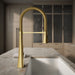 KOHLER K-22060 Graze Semi-professional kitchen sink faucet with three-function sprayhead, vibrant brushed moderne brass -...