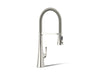 KOHLER K-22060 Graze Semi-professional kitchen sink faucet with three-function sprayhead, vibrant polished nickel