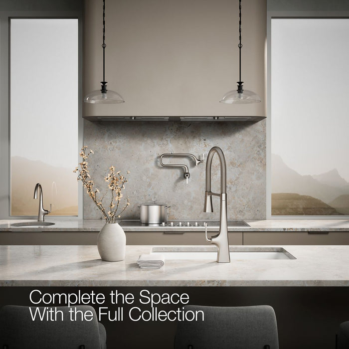 KOHLER K-22060 Graze Semi-professional kitchen sink faucet with three-function sprayhead