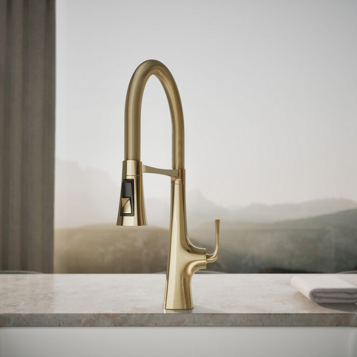 KOHLER K-22061 Graze Semi-professional kitchen sink faucet with three-function sprayhead