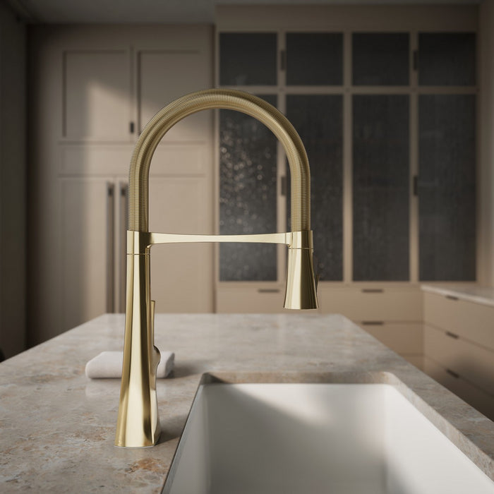 KOHLER K-22061 Graze Semi-professional kitchen sink faucet with three-function sprayhead