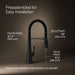 KOHLER K-22061 Graze Semi-professional kitchen sink faucet with three-function sprayhead, matte black - view 5