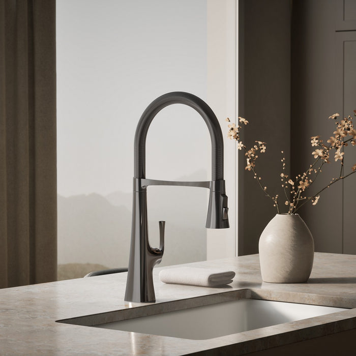 KOHLER K-22061 Graze Semi-professional kitchen sink faucet with three-function sprayhead