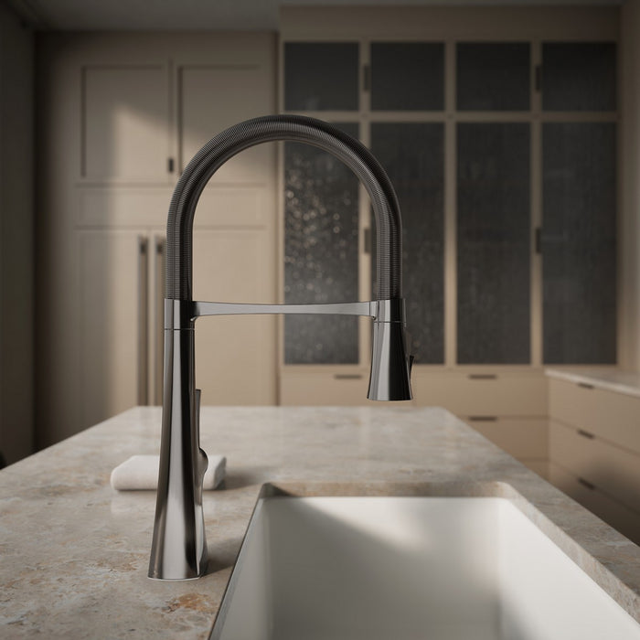 KOHLER K-22061 Graze Semi-professional kitchen sink faucet with three-function sprayhead