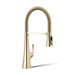 KOHLER K-22061 Graze Semi-professional kitchen sink faucet with three-function sprayhead, vibrant french gold - view 4
