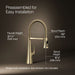 KOHLER K-22061 Graze Semi-professional kitchen sink faucet with three-function sprayhead, vibrant french gold - view 5